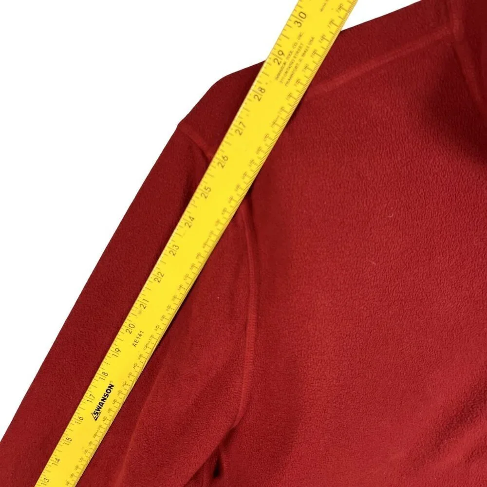 The North Face Men XXL Rage Red 1/4 Zip Pullover Fleece Pullover Sweater Stretch